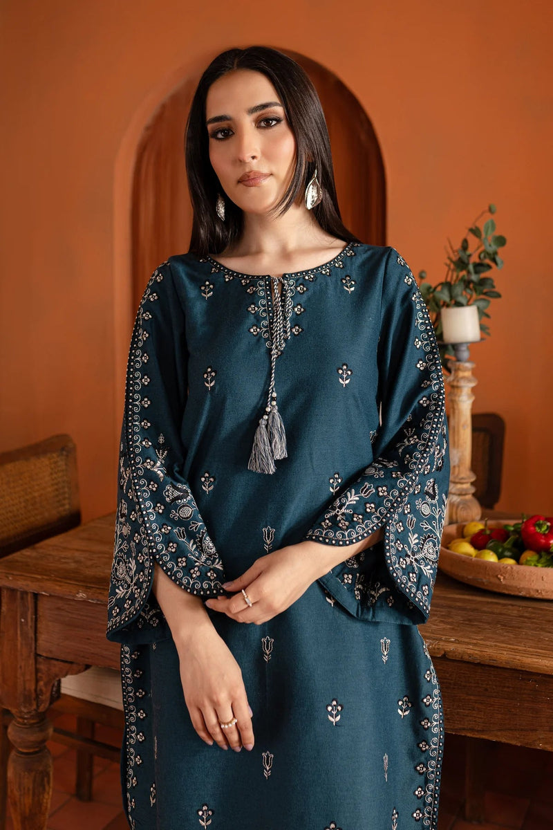 Winter - Blue Gem - 2Pc Embroidered Dress